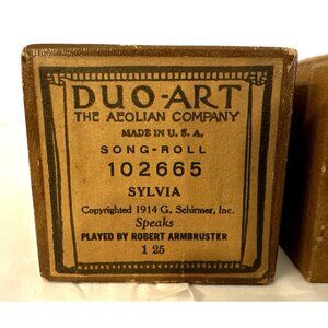 Duo Art Piano Word Song Roll SYLVIA 102665 Rare Very Good / Excellent Vintage